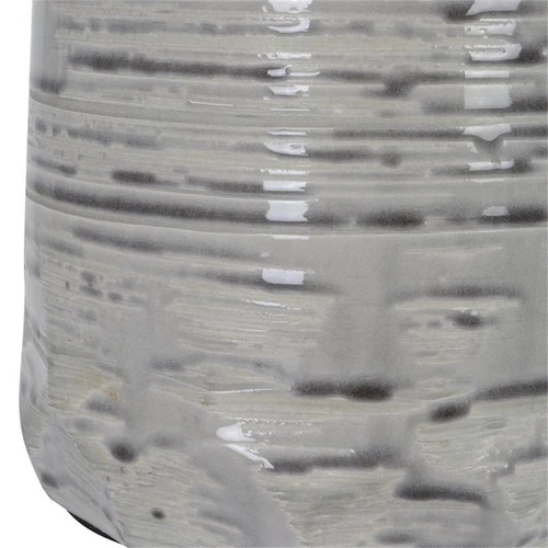 Uttermost Cyclone Contemporary Ceramic Iron and Fabric Table Lamp in Gray - Picture 6 of 10