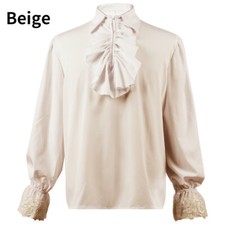 Men Halloween Costume Gothic Punk Chic Medieval T Shirt Top Pullover Fancy Dress