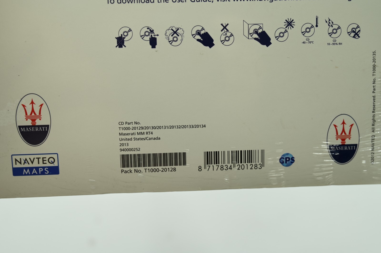 Genuine OEM Maserati Digital Maps Navigation CD USA Canada 940000252 NEW Sealed