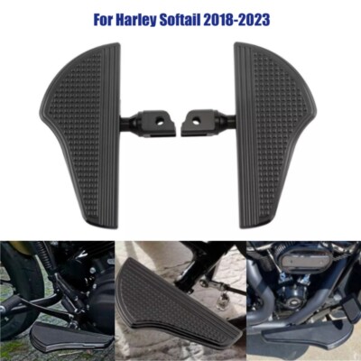 Black Driver Floorboard Foot Pegs Pedal Pad For Harley Softail Street Bob Dyna