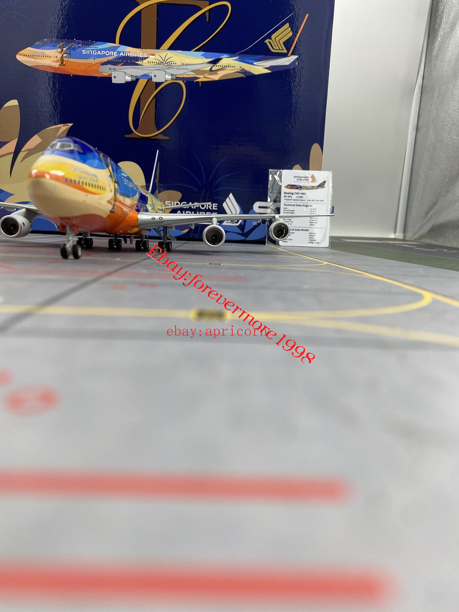 SQ Wings 1:200 シンガポール航空 B747-400 9V-SPL SQ Wings 1:200 Singapore Airlines Boeing B747-400 Diecast
