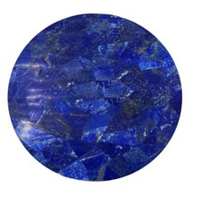 Lapis Stone Marble Side Coffee Table Top Lapis Random Inlay Art Outdoor Decor
