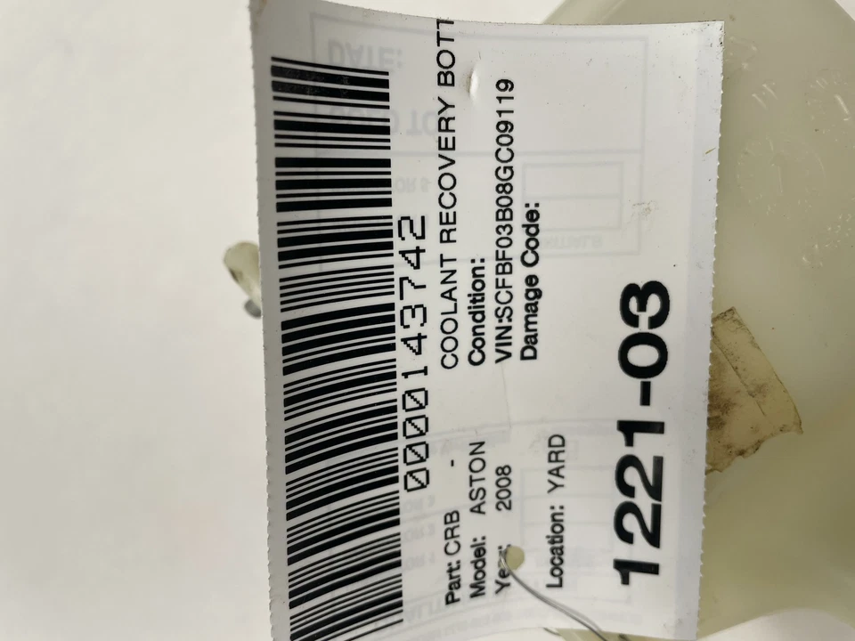 Botella depósito desbordamiento refrigerante motor Aston Martin V8 Vantage 2006-2011 OEM Foto 4 de 4