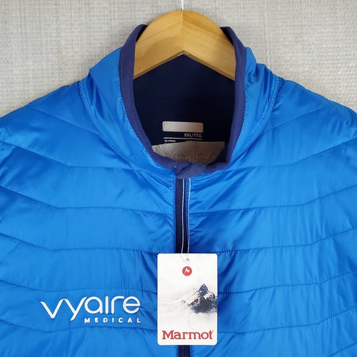 NWT $120 MARMOT Size 2XL Mens Full Zip Insulated Quilted Royal Blue Vest NEW - Picture 2 of 12
