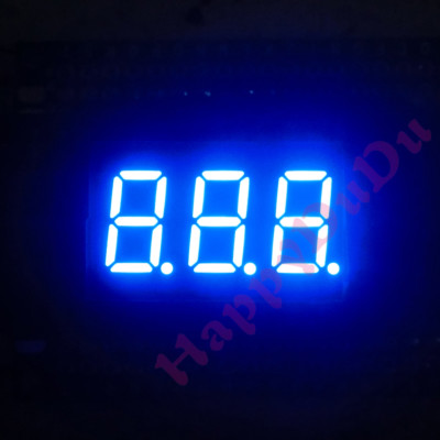 1pc 0.36'' Blue LED 0.36 inch 3 Digit 7 Segment Display Common Cathode Brand New