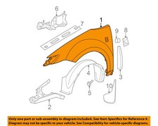 Gm Oem 03-07 Ion Fender Fender Components-fender 22731132