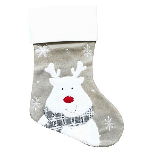 Personalised Embroidered Christmas Stocking Deluxe Silver Santa UK Xmas Luxury - Picture 21 of 23