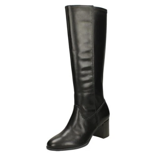 Ladies Clarks Knee High Boots Freva 55 Long eBay