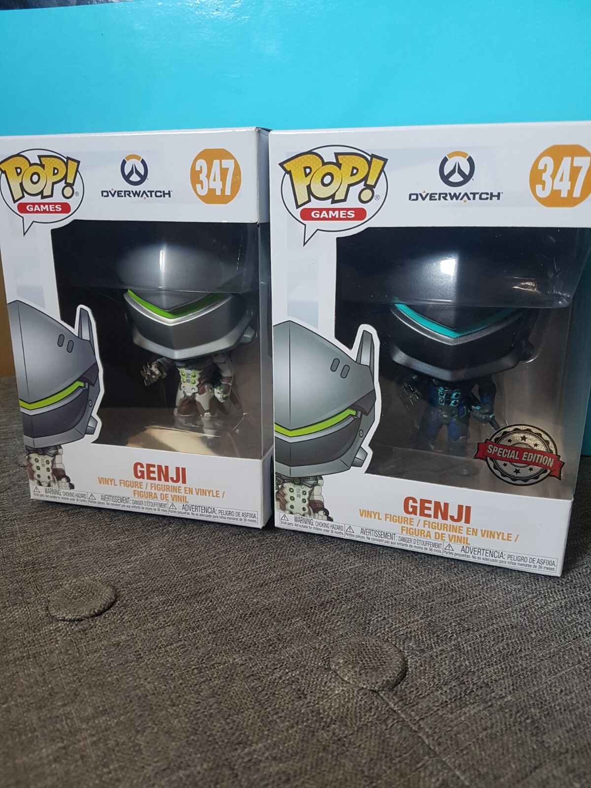 Funko Pop Blizzard Overwatch 347 Genji Fibra De Carbono Especial Exclusivo Lote De Figuras
