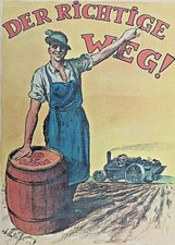 uralter Werbeprospekt (mit Lokomobil) von OSSAG Autoöl (Shell) von 1899