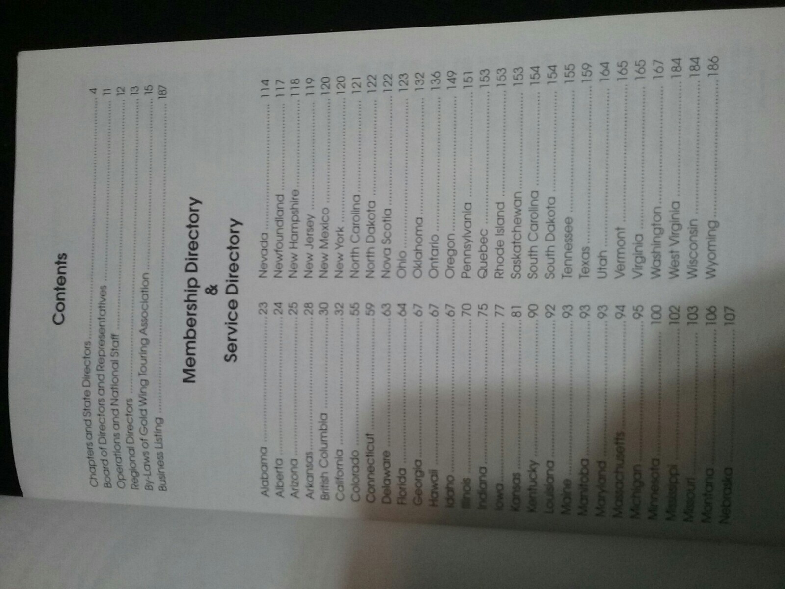 2001 Service Listing GWTA Goldwing Touring Association Manual Honda