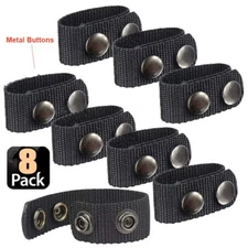 8pcs Tactical Duty Belt Keeper with Double Snaps Security Tactical Belt Keepers