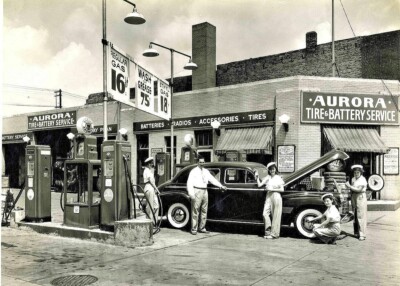 SKELLY GAS STATION AURORA TIRE & BATTERY SERVICE GAS STATION  PHOTO  5x7 REPRINT
