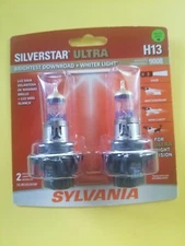 NEW - Sylvania Silverstar ULTRA H13 / 9008 High Performance Headlight Bulbs