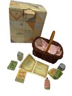 Enesco Calico Kittens Cat Food Mini Accessories with Basket Set of 7
