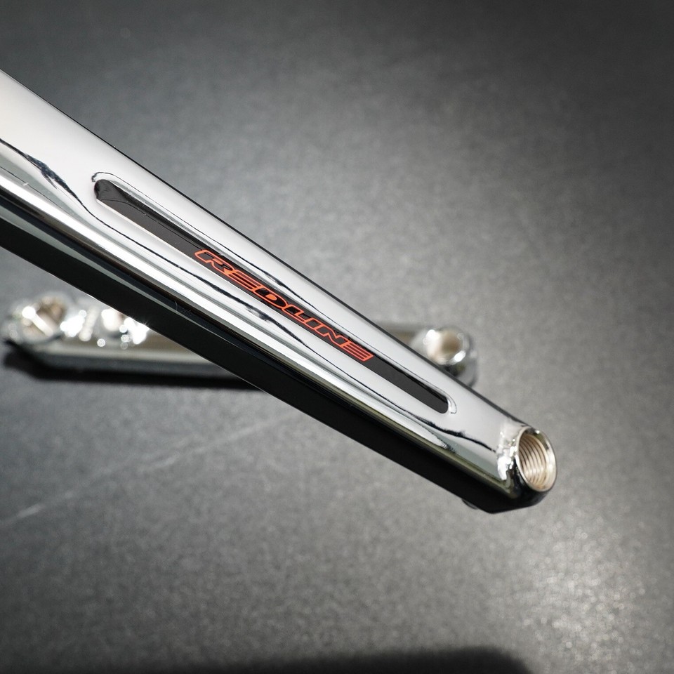 Redline Flight BMX 3-Piece Crankset – Chrome Old School Cranks, 175mm Or 180mm Arm Length