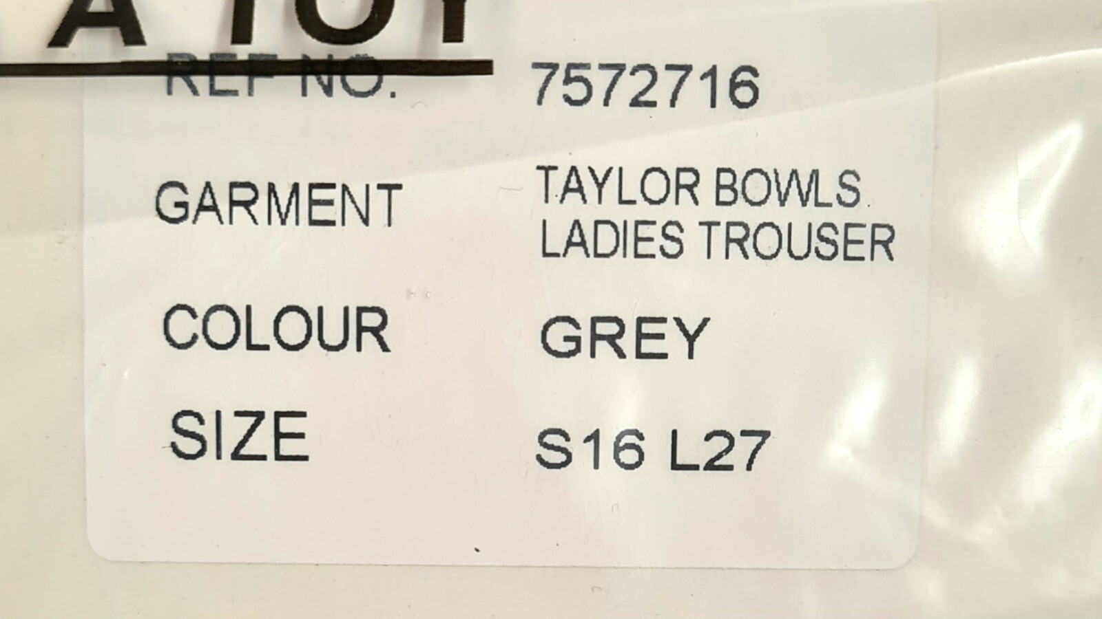 Taylor Bowls Ladies Trousers Grey Size 16 Length 27 1003 eBay