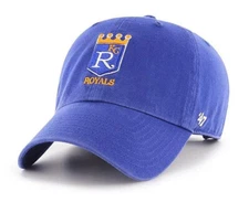2025 Kansas City Royals Crown Blue '47 MLB Clean Up Adjustable Cooperstown hat