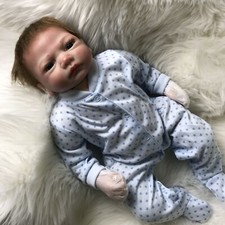 Handmade Real Life Like Reborn Baby Dolls 22in Newborn Boy Doll Soft Gift