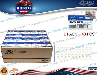  GENUINE  Engine Oil Filter & Washers 40 PACK For Genesis Hyundai Kia 2630035505