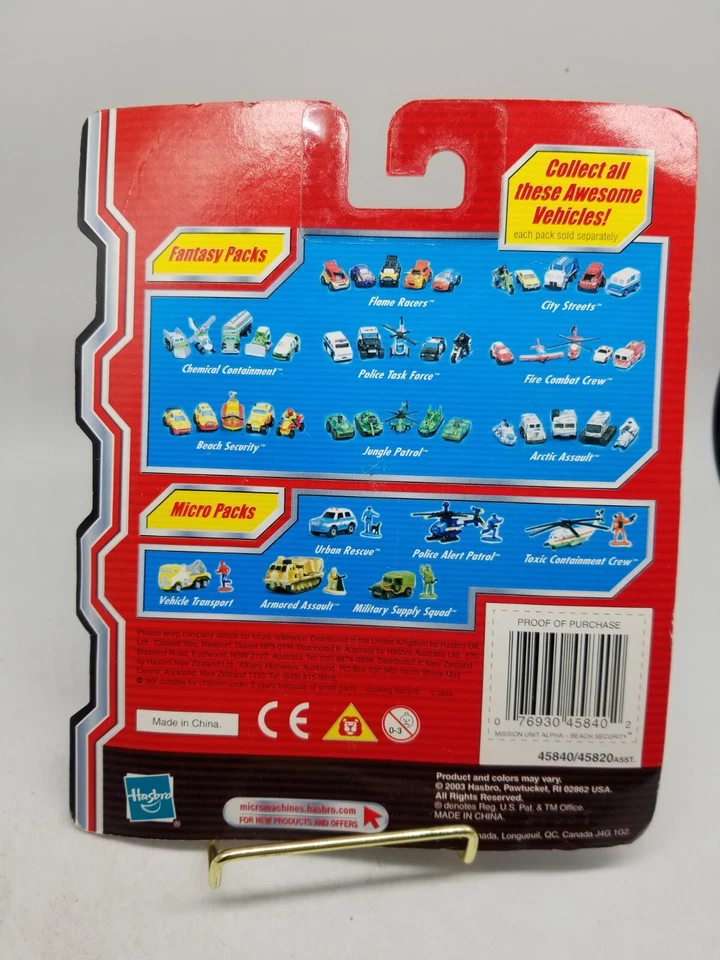 Hasbro Micro Machines Mission Unit Alpha Beach Security Fantasy Packs  Foto 2 de 4