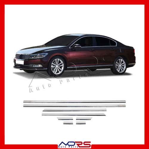 VOLKSWAGEN PASSAT B8,5 COMPATIBLE CADRE LATÉRAL DE PORTE 2 PIÈCES EN ACIER INOX - Picture 2 of 10