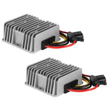 2pcs GOLF CART DC-DC 48V TO 12V 20 AMP VOLTAGE REDUCER CONVERTER 240W REGULATOR