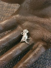 CIONDOLO UCCELLINO VINTAGE ARGENTO STERLING DODO BIRD 3D pappagallo 