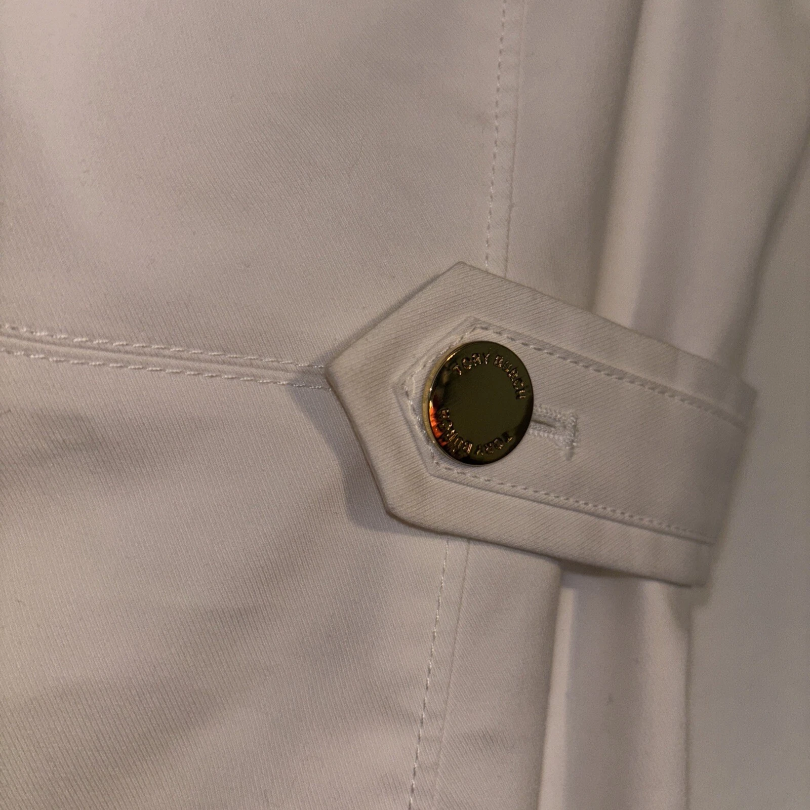 Abito TORY BURCH bianco oro bottoni pinup aderente cambio taglia:14