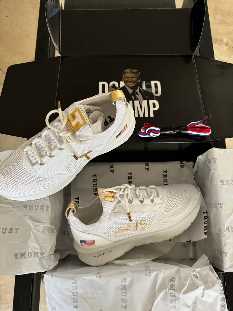 DONALD TRUMP POTUS 45 WHITE SNEAKERS SIZE 11 BRAND NEW READY TO SHIP!??? $_12.JPG?set_id=880000500F main image 4