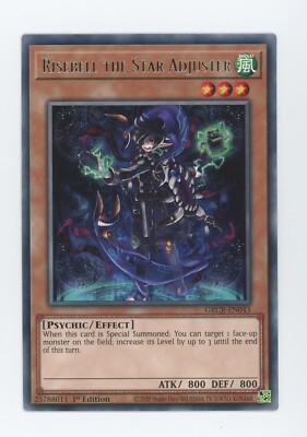 Yugioh Risebell The Star Adjuster GRCR-EN043 seltene 1. Auflage NM x3