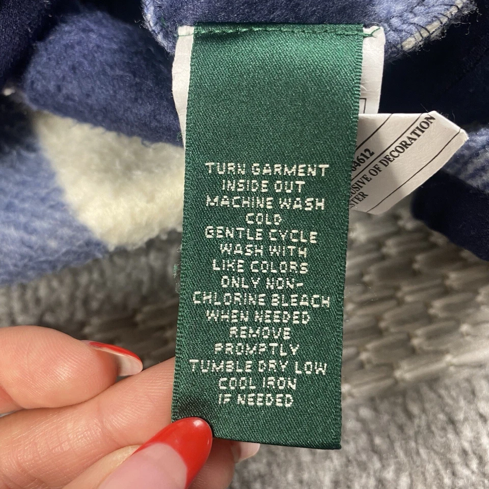 Ralph Lauren Active Jacket Womens Size Large Puffer Fleece Gingham Plaid Pockets - Image 4 of 4