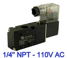 1/4" 3 Way 2 Position Electric Directional Control Electric Solenoid Valve 110V
