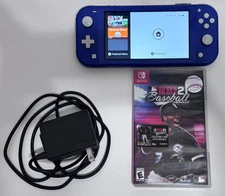 Nintendo Switch Lite Handheld Video Game Console (Blue) w/ Charger & RBI 21 Game
