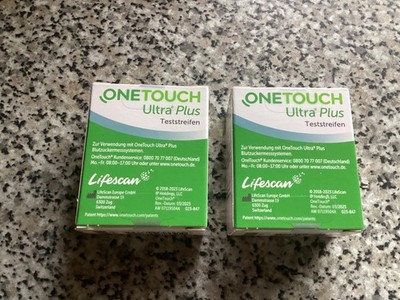 One Touch Ultra Plus Teststreifen - Neu OVP 2x50 Stück MHD 30/06/2027