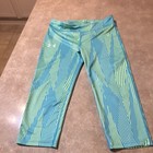 Under Armour Women's Capri Leggings M Blue/Green Geometric Compression Stretch — photo 1