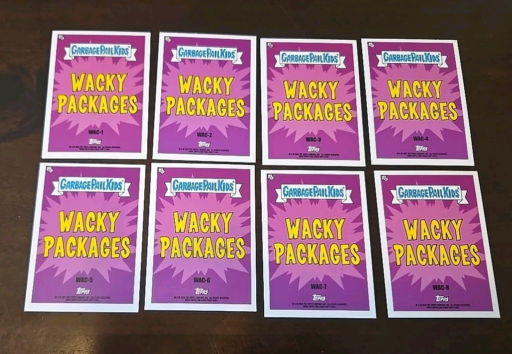 Worst of Garbage Pail Kids 2025 40th ANNIVERSARY WACKY PACKAGES 8 CARD SUBSET