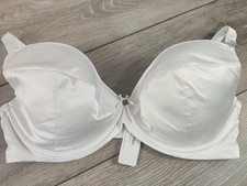 NEW Boux Avenue White Loretta Full Support Plunge Bra Padded UK 38 DD E F G