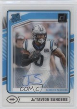 2024 Panini Clearly Donruss Rated Rookie Auto Ja'Tavion Sanders #81 Auto 3hd