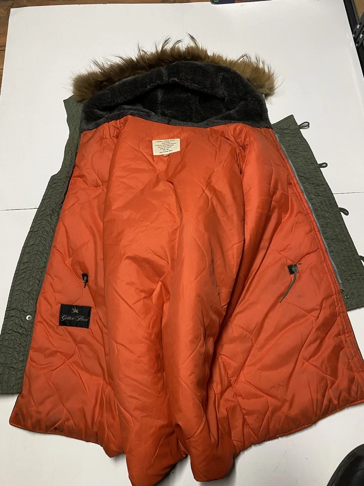 Chaqueta de Vuelo del Ejército De Colección N3B Parka Para Hombres 46 XL Verde Fut Con Capucha Snorkel Foto 4 de 4