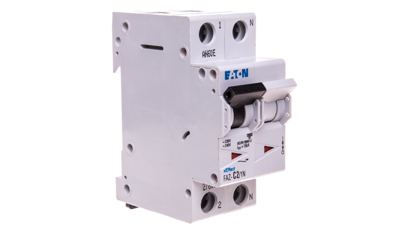 Overcurrent Switch 1+N C 2A 15kA AC FAZ C2/1N 278662