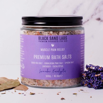 Black Sand Labs Premium Badesalz für Sie, Premium Mischung aus Totem Meer,