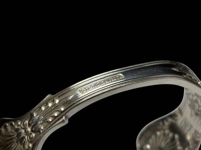 Tiffany Co. King English Fork Bangle Vintage Bracelet 1885 Silver