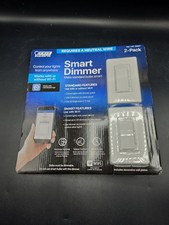 2 Pack Feit Electric Wi-Fi Smart Dimmer Switch Works with Google - B3b
