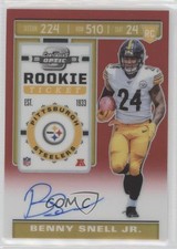 2019 Contenders Optic Rookie Ticket Red Prizm /199 Benny Snell Jr #104 Auto 0y6s