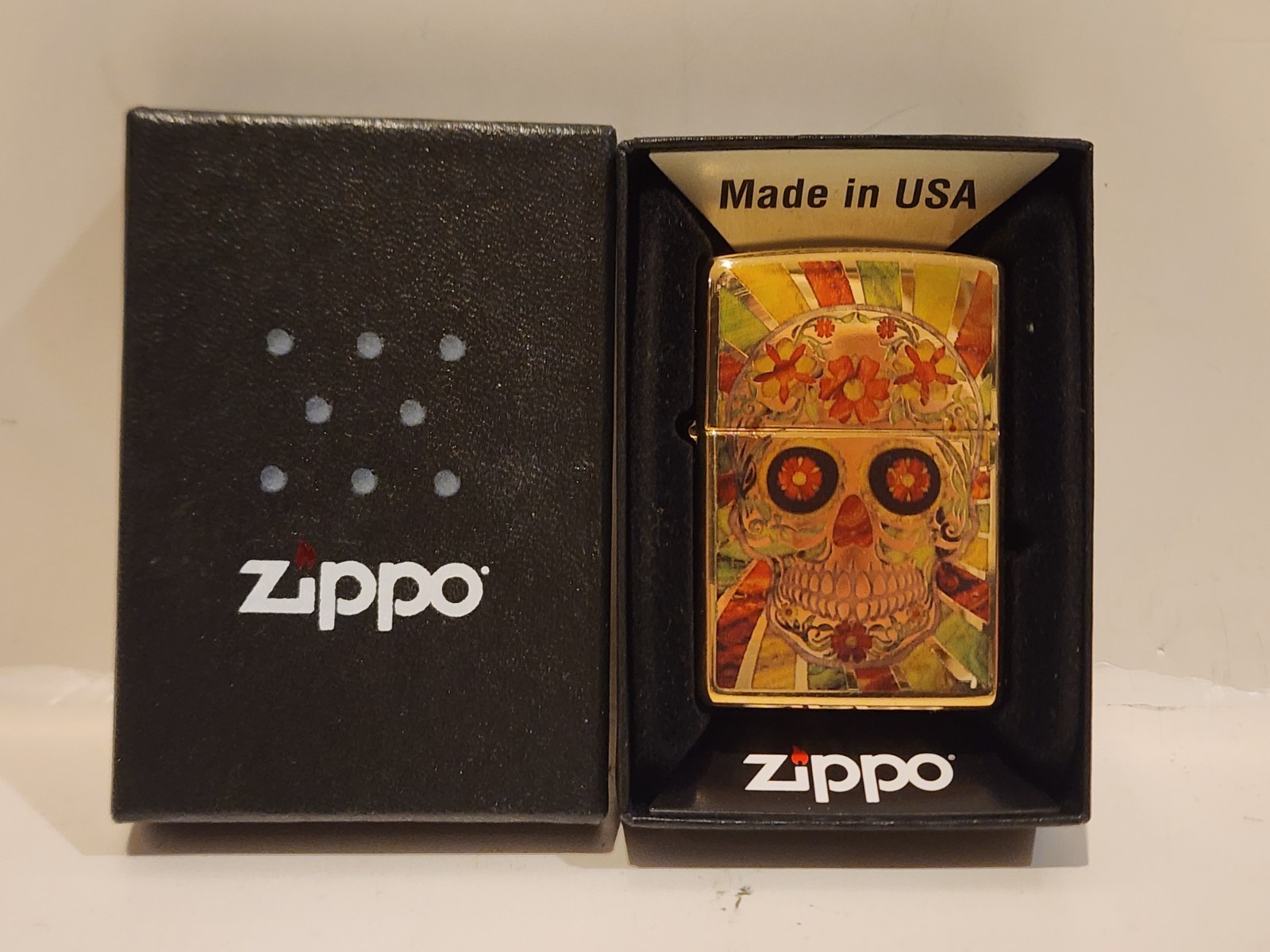 : Fusion Day Of The Dead Skull - High Polish Brass