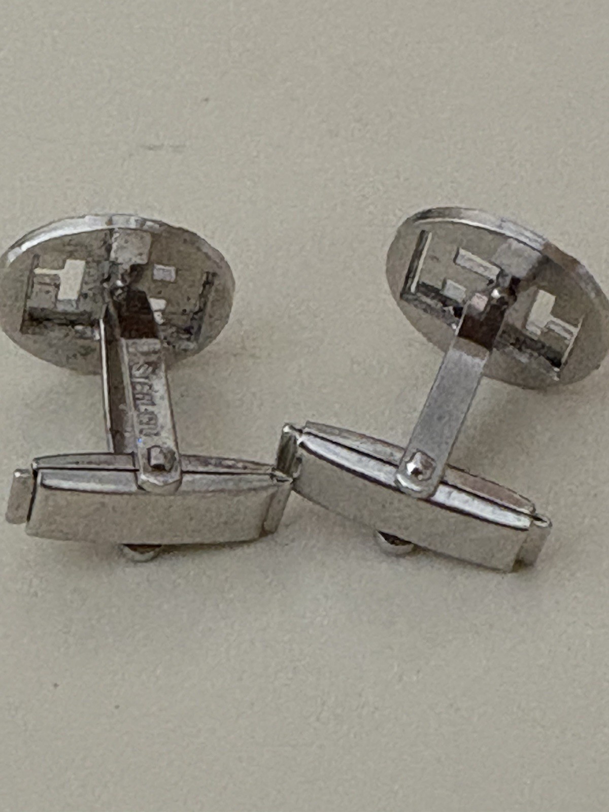 Sterling Silver Initials PC Rhinestone Cufflinks … - image 8