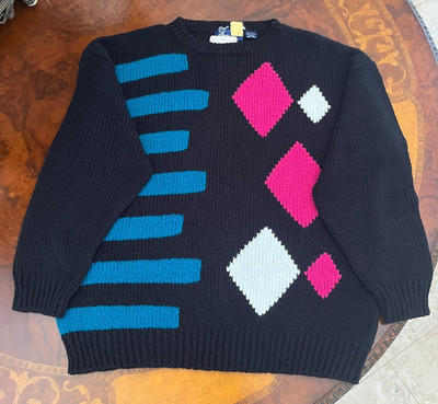 Allison Smith Vintage Black Acrylic Sweater Sz 22W