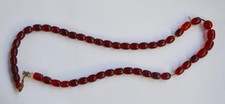 Red Vintage African  Trade Beads  Rustic Glass - Bought Arrica 1970's  54cm