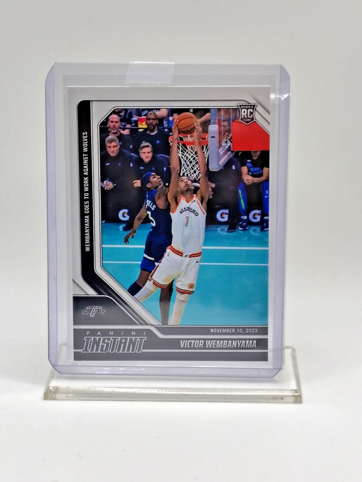 Rookie Victor Wembanyama 2023-24 Panini Instant #60 NBA Spurs RC Card